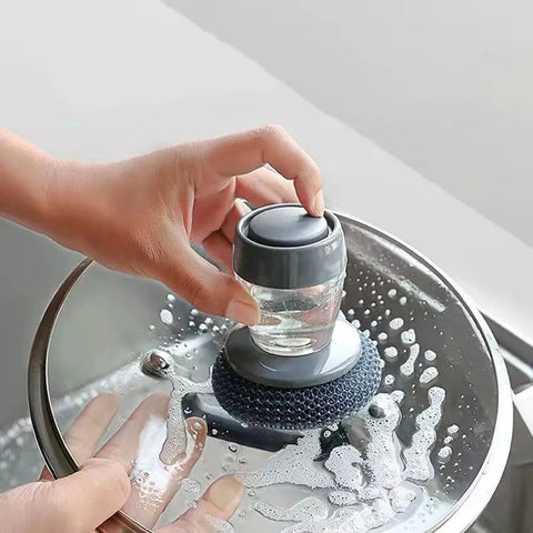 Kitchen Pot Brushes Automatic Soap Gadget